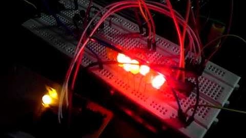 AVR Attiny84 with interrupts and a shift register
