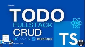 Full Stack CRUD To Do Application in Ionic 6 React Type Script and Back4app Parse API.