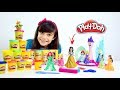 PLAY DOH FESTA DOS VESTIDOS com PRINCESAS DISNEY MAGIC CLIP #2 ★ Diversão  Ariel e Branca de Neve