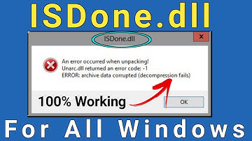 How To Fix isdone.dll Was Not Found | Isdone.dll Error Fix Windows 10/11/8/7| Fix Unarc.dll