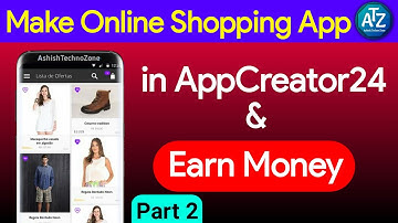 Part2 | how to make online shopping app in appcreator24, online shopping app kaise banaye