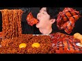 ASMR MUKBANG | 페리카나 로스핀 핫데블맛 치킨 불닭 짜파게티 먹방 SPICY BLACK BEAN NOODLES CHICKEN CHEESEBALL EATING SOUND