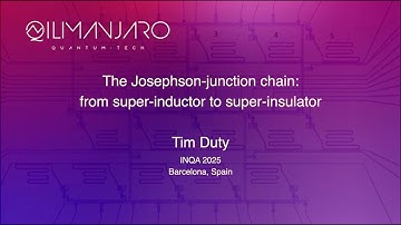 INQA Conference 2025: Timothy Duty -  Qilimanjaro Quantum Tech