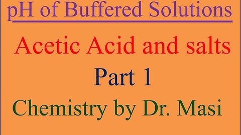 How to Find the pH of a Buffered Solution Containing Acetic Acid and Sodium Acetate - Part 1
