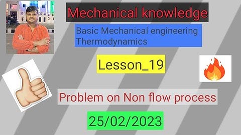 Problem on Nonflow process ||Thermodynamics L_19
