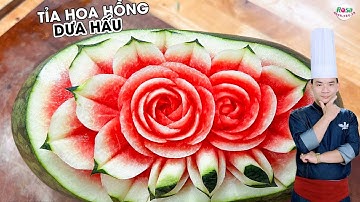 Hướng Dẫn Tỉa Hoa Hồng Trên Dưa Hấu | Dao Tỉa Hoa Điêu Khắc Cơ Bản