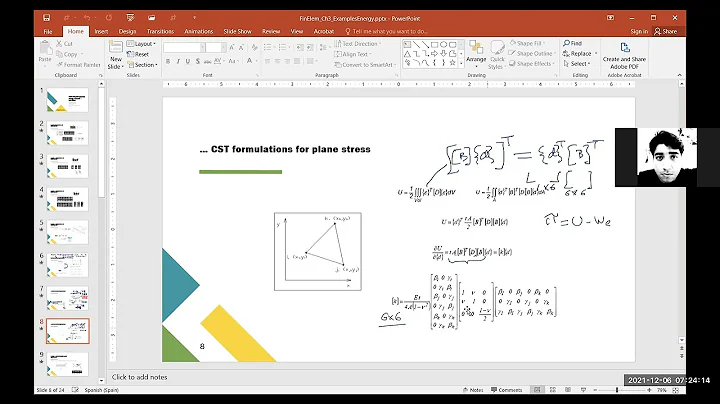 Solution of plane stress problems using FEM 3.4 Stiffness matrix for elements with constan strain
