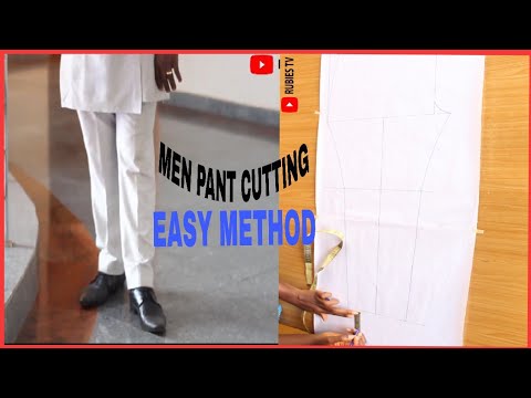 34 size mens pant  trouser cutting easy method  ஆணகள மழககல டவசர  கடடங dress tailor  YouTube