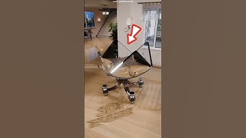 Glass table transforms from round to square | Attractive convertible furnitureDesign #shortsvideo