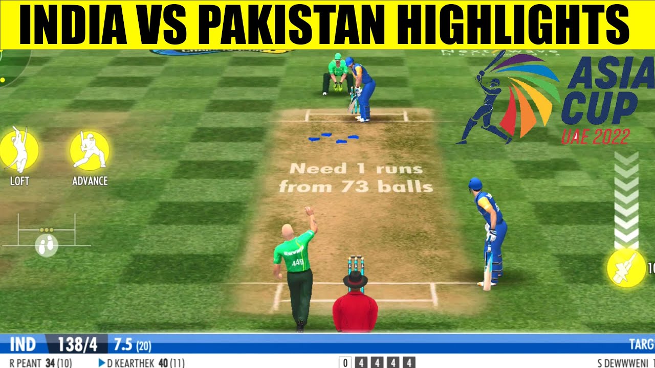 Asia Cup 2022 India vs Pakistan 2nd Match highlights wcc3 gameplay ...