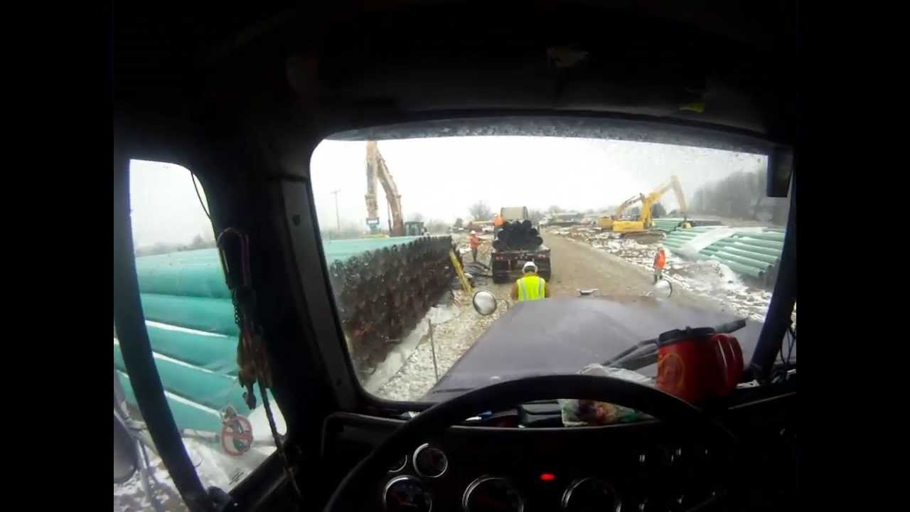 Flatbed Steel Pipe Load Pyramid StyleJim The Trucker Video Series