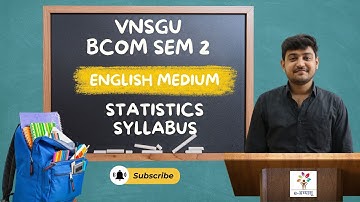 FY BCOM SEM 2 | STATISTICS SYLLABUS | VNSGU | ENGLISH MEDIUM