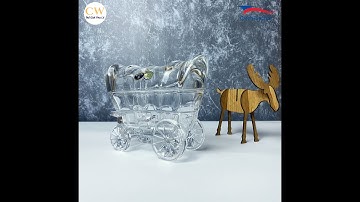 Âu Thố Pha Lê Tiệp Khắc Decor Hình Xe Ngựa Cao Cấp