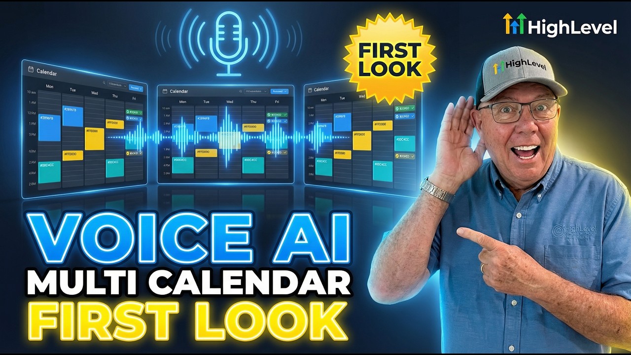 HighLevel Multi-Calendar AI Booking interface showing multiple provider calendars
