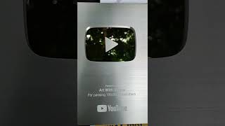 YouTube Silver Play Button Unboxing 🥺❤️| Art With Sapna #shorts