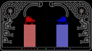 Castle Destruction 8 - Marble Race in Algodoo