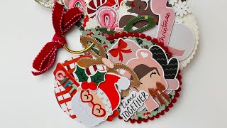 SCRAPDIVA DESIGNS : Christmas baubles Tagflip using baby rattle set