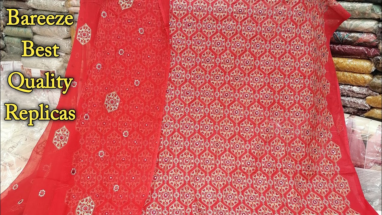 Bareeze New Designs With Same As Original Quality Complete  3piece Suits Master Replica Cheap Price