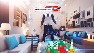 "LEGO Christmas: Snowy suit & Santa hat figures recreate holiday magic."