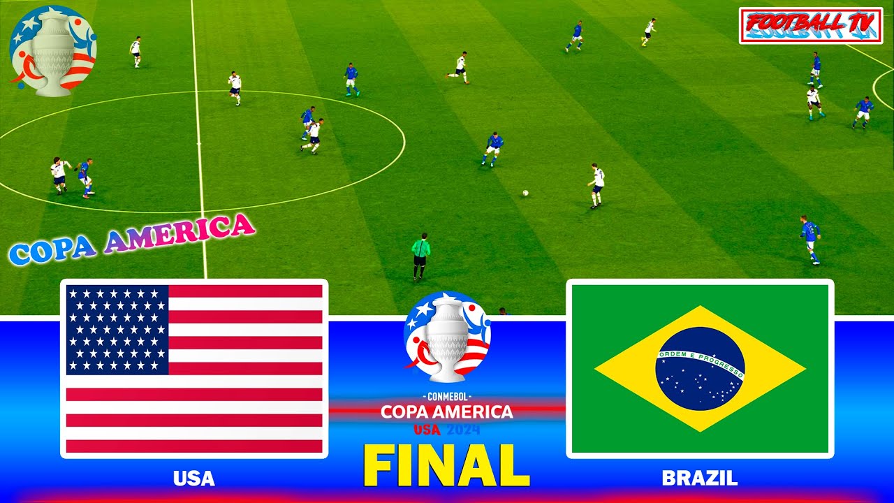 Usa Vs Brazil Final Copa America 2024 Full Match All Goals Pes Pc