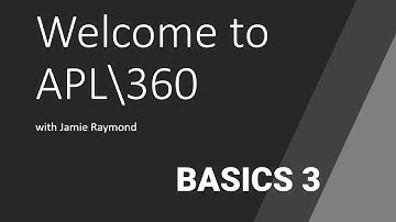 APL\360 Programming Basics 3: Advanced Function Definition