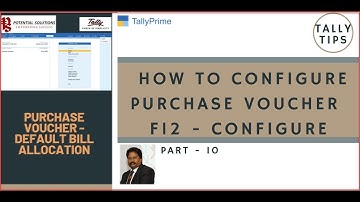 How to configure Purchase Voucher- F12 Configure (Part - 10)