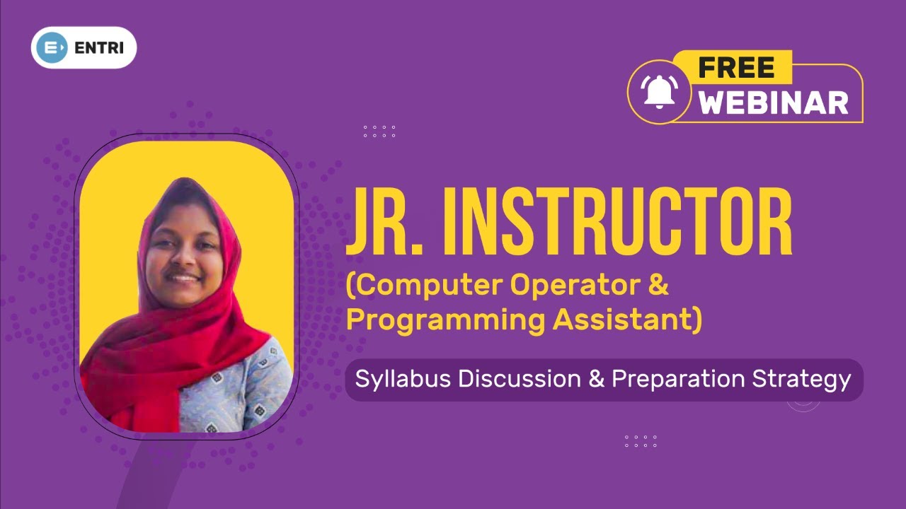 Junior Instructor (Computer Operator&Programming Assistant)Syllabus ...
