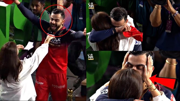 Virat Kohli went running to hug and kiss Anushka Sharma after RCB won the  IPL trophy after 18 years