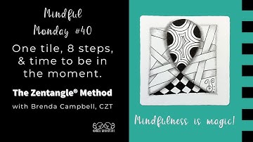 Mindful Monday #40: Easy, Beginner tiles created using the Zentangle® Method of drawing.