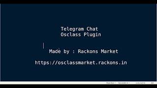 Telegram Chat Plugin for Osclass - Rackons - Seller Buyer Chat Osclass Plugin #osclass #rackons