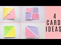 4 Easy Card Making Ideas for Valentines Day | How to make Cards | Surprise Card Ideas