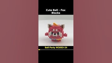 Ball Party Fox W2603-24 Mini Blocks Preview #lego #brick #miniblock #nanoblock #block