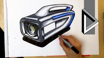 Product Design Drawing Time-lapse Video Camera Concept