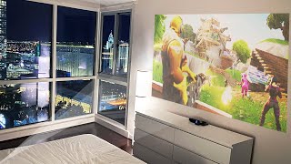 2020 Gaming Projector Bedroom Setup! BenQ TH585 Projector Review