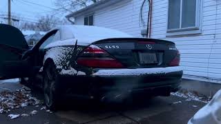 SL55 AMG MBH Long Tube Headers Cold Start