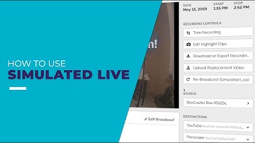 How to Rebroadcast a Live Stream - Simulated Live