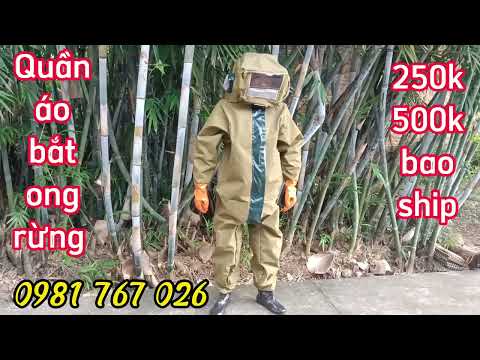 Video Quần áo bảo hộ bắt ong rừng vải bò cao cấp guốc trèo... - youtube