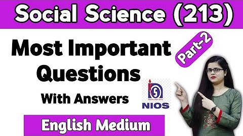 10 Nios Social Science Important Questions English Medium, 10 Nios Social Science Part-2 (4 marks)