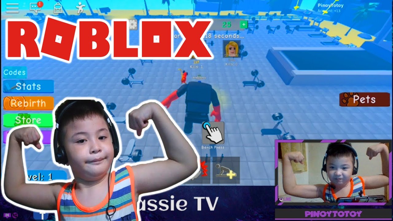 Paano maging BUFF at maging SIGA sa ROBLOX! | ROBLOX Weight lifting ...