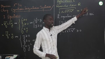 Cours - Première S1 -Mathématiques : Equations /Inéquations/ Systèmes /   M. BOYE