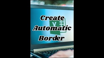 How to Create Automatic Border in Excel.#excel #excel_analyticsa2z#shorts