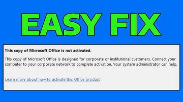 How To Fix This Copy of Microsoft Office is Not Activated Product Activation Failed