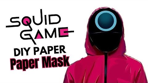 DIY paper SQUID GAME MASK || Easy Mask ||How to make Soldier Mask Origami - Tutorial | Squid Game