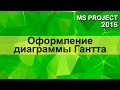 MS Project 2016 Оформление диаграммы Гантта