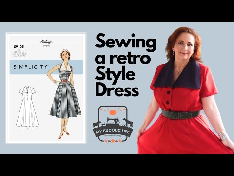 Sewing Simplicity 9105 - Vintage style dress with side zipper