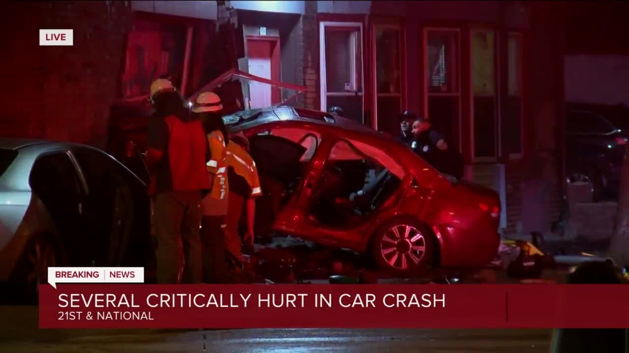 Car drives into building causing gas leak near 21st and National; 4 in ...