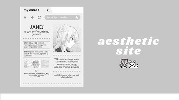 aesthetic site; carrd tutorial