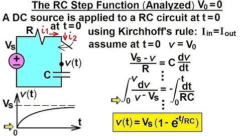 Electrical Engineering: Ch 8: RC & RL Circuits (27 of 43) RC Step Function (Analyzed) V0=0