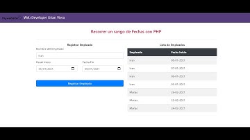 Recorrer un rango de Fechas con PHP