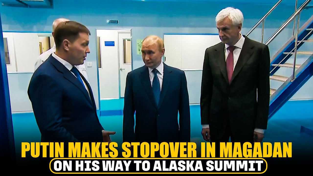 President Putin makes stopover in Russia's Magadan on his way for a summit with Trump in Alaska